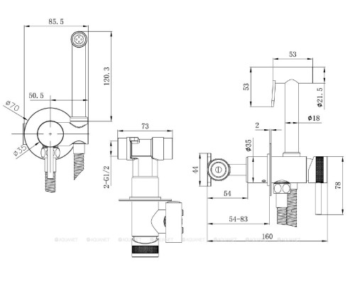 Смеситель с гигиеническим душем Allen Brau Priority 5.31A29-BN (с внутренней частью) никель браш