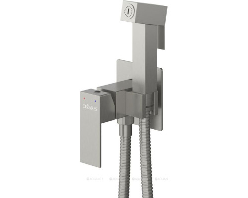 Смеситель с гигиеническим душем Cezares Slider SLIDER-DIF-IN сатин (с внутренней частью)