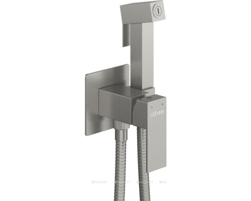 Смеситель с гигиеническим душем Cezares Slider SLIDER-DIF-IN сатин (с внутренней частью)