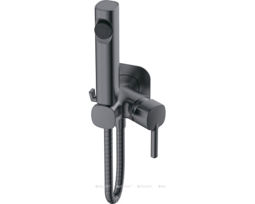 Смеситель с гигиеническим душем Haiba HB5518-3 оружейная сталь