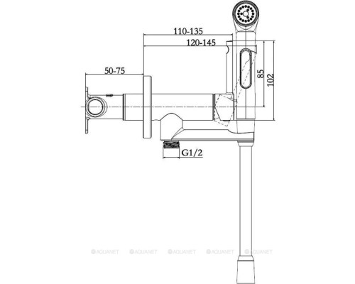 Смеситель с гигиеническим душем Jacob Delafon Elate 2.0 E28317-BL черный матовый