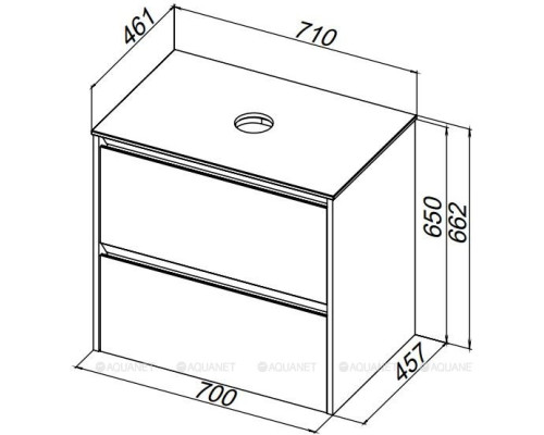 Столешница Allen Brau Activity 70 1.34021.K иск. камень белый
