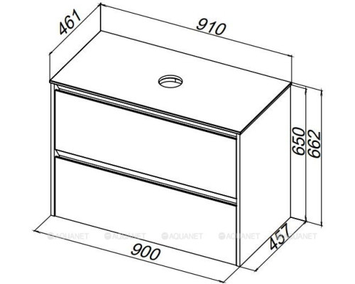 Столешница Allen Brau Activity 90 1.34023.K иск. камень белый