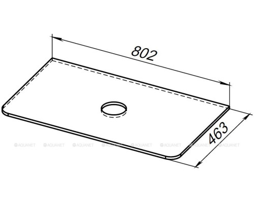 Столешница Allen Brau Paris 80 1.36014.K иск. камень белый