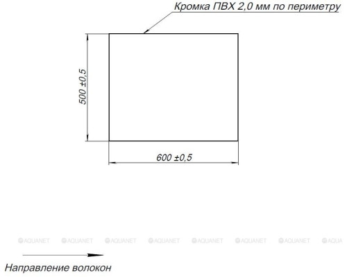 Столешница Aquanet Порто 60 дуб беленый
