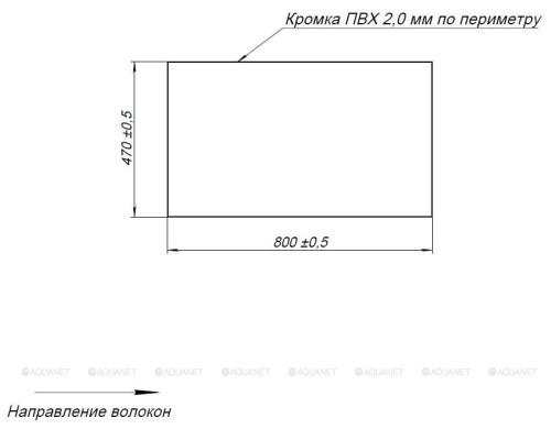 Столешница Aquanet Порто 80 дуб беленый