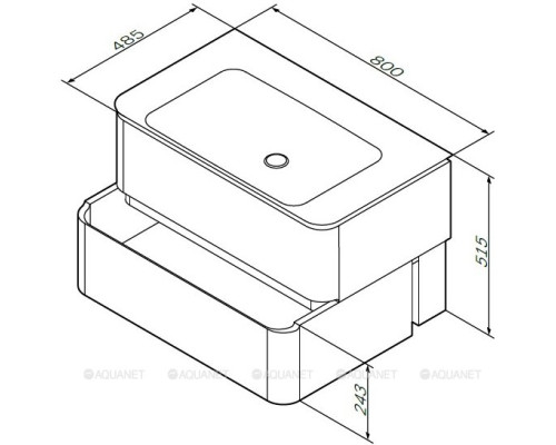 Тумба под раковину AM.PM Sensation 80 M30FHX0802NF орех