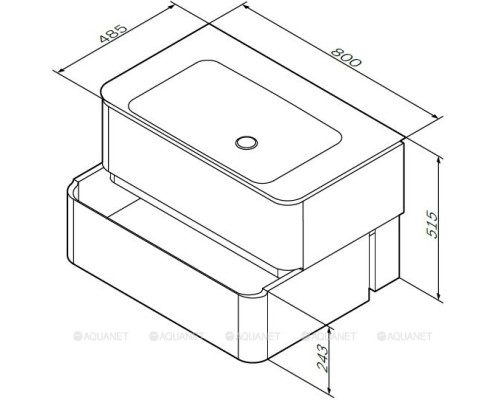 Тумба под раковину AM.PM Sensation 80 M30FHX0802TF табачный дуб