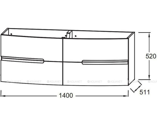 Тумба под раковину Jacob Delafon Nona 140 EB1891RU-G1C белая глянцевая