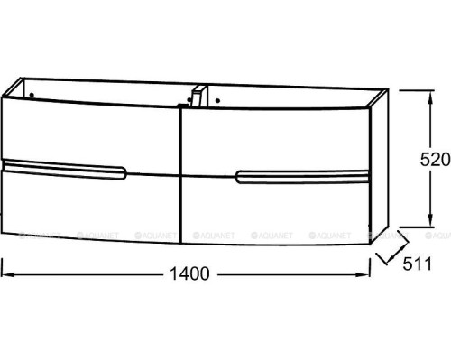 Тумба под раковину Jacob Delafon Nona 140 EB1891RU-G98 темно-синий