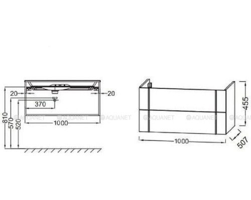 Тумба под раковину Jacob Delafon Nouvelle Vague 100 EB3032-E16 ореховое дерево
