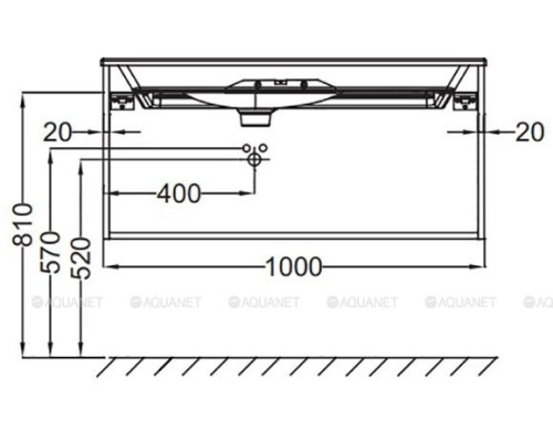 Тумба под раковину Jacob Delafon Nouvelle Vague 100 EB3032-G91 аквамарин