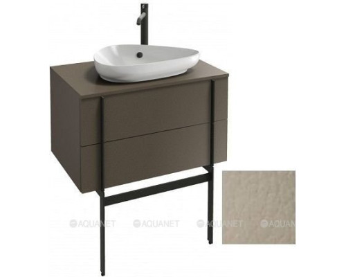 Тумба под раковину Jacob Delafon Nouvelle Vague 80 EB3039-NR2 коричневая кожа