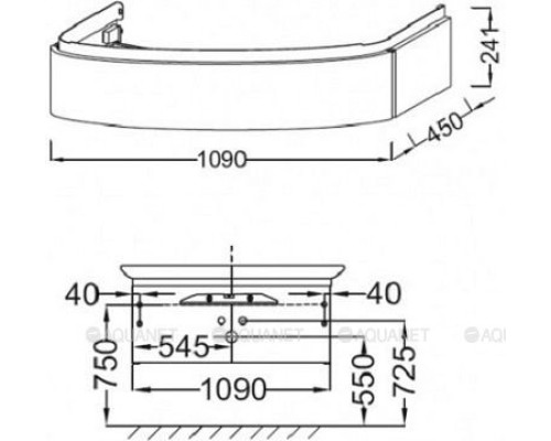 Тумба под раковину Jacob Delafon Presquile 130 EB1101-G1C белый