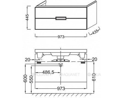 Тумба под раковину Jacob Delafon Reve 100 EB1136-G1C белый
