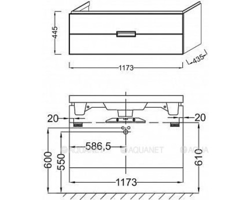 Тумба под раковину Jacob Delafon Reve 120 EB1137-G1C белый