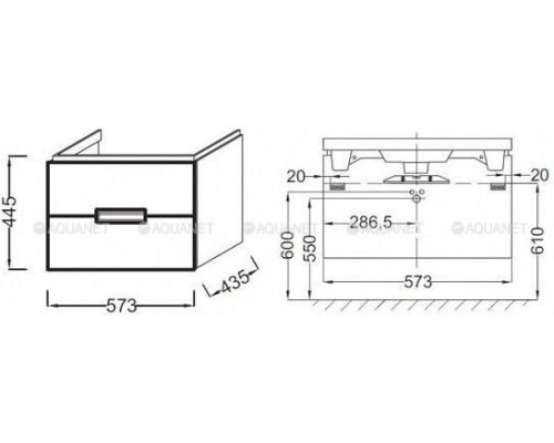 Тумба под раковину Jacob Delafon Reve 60 EB1134-G1C белый