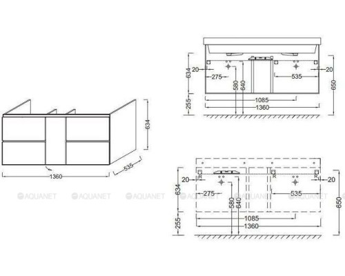 Тумба под раковину Jacob Delafon Soprano 140 EB1332-E10 квебекский дуб