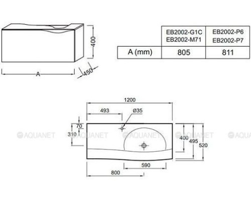 Тумба под раковину Jacob Delafon Stillness 80 EB2002-P7 темный дуб