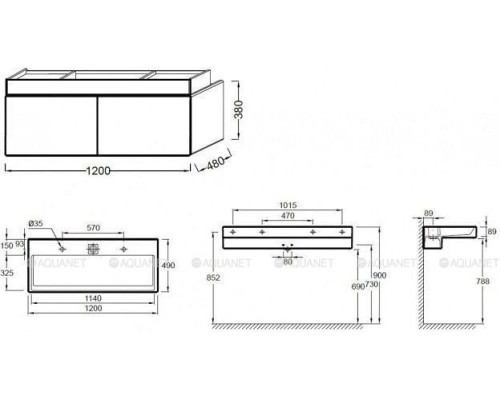 Тумба под раковину Jacob Delafon Terrace 120 EB1188-274 черный