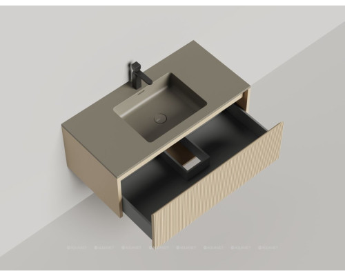 Тумба под раковину Salini Domino 100 27D110F со столешницей