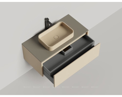 Тумба под раковину Salini Domino 100 27D110INF со столешницей