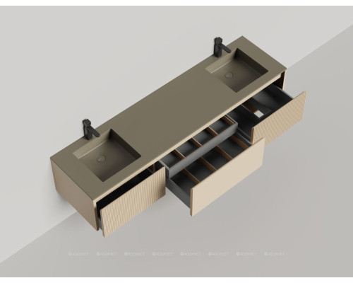 Тумба под раковину Salini Domino 200 27D120DF со столешницей