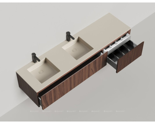 Тумба под раковину Salini Domino 200 27D220D со столешницей