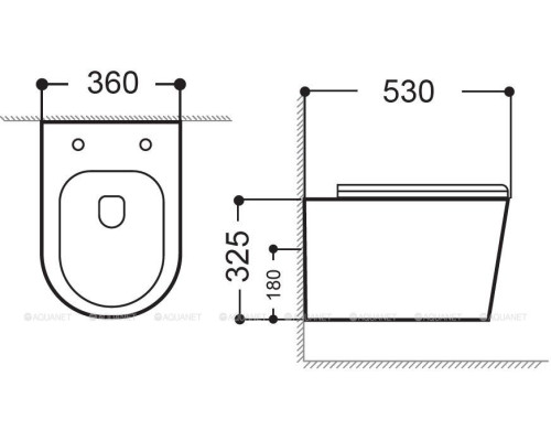 Унитаз подвесной Aquanet Rimless Atago 2.0 W LX-1905C