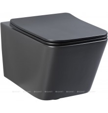 Унитаз подвесной Aquanet Rimless Tavr-W BL-103N-WHT black черный матовый