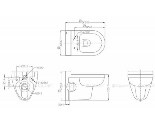 Унитаз подвесной Bravat New Moon C2166W-ENG