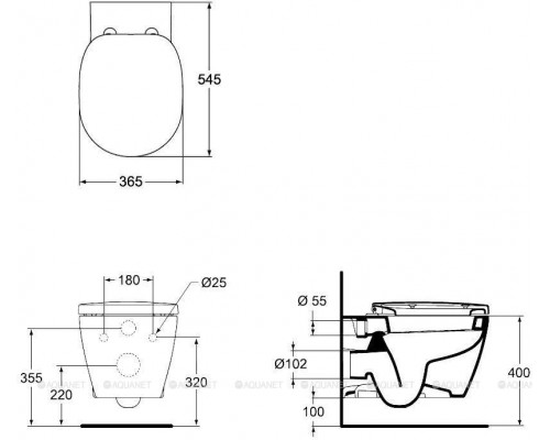 Унитаз подвесной Ideal Standard Connect W941103 с сиденьем микролифт