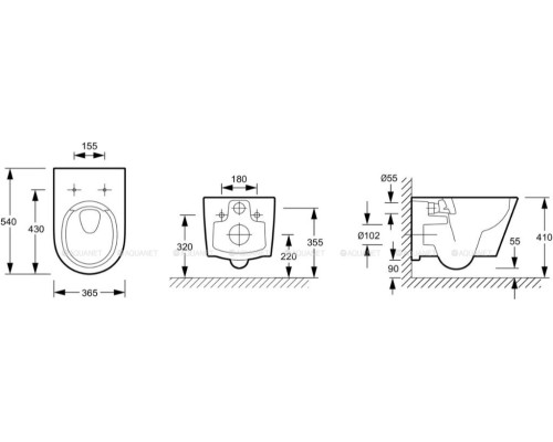 Унитаз подвесной Jacob Delafon Bastille EDAB102-00