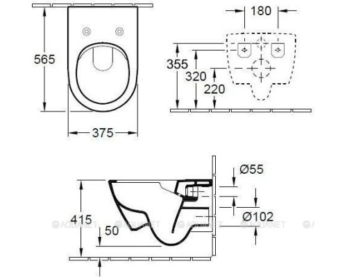 Унитаз подвесной Villeroy & Boch Subway 2.0 5614 R2 01