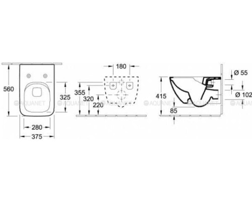 Унитаз подвесной Villeroy & Boch Venticello 4611 RL R1