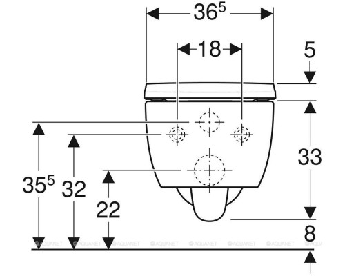 Унитаз с инсталляцией Geberit Icon 500.300.82.1