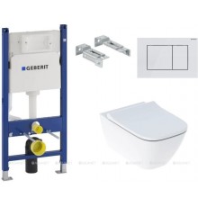 Унитаз с инсталляцией Geberit Smyle Square 500.153.37.1