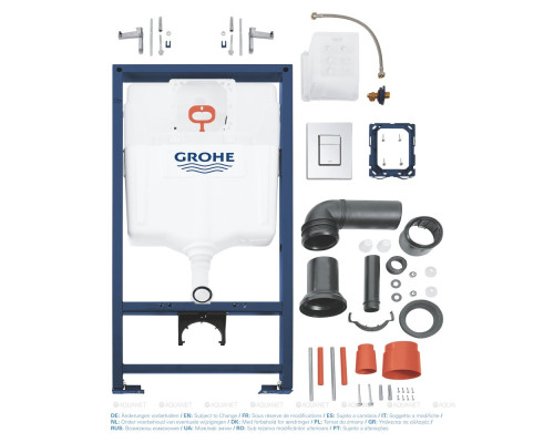 Унитаз с инсталляцией Grohe Rapid SET-Rapid-L6W с клавишей смыва