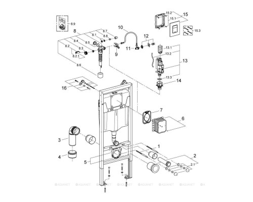 Унитаз с инсталляцией Grohe Rapid SET-Rapid-L6W с клавишей смыва