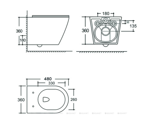 Унитаз с инсталляцией Grohe Rapid SET-Rapid-L6W с клавишей смыва