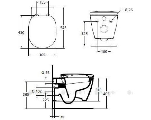 Унитаз с инсталляцией Ideal Standard Prosys Eco Frame Connect W220101