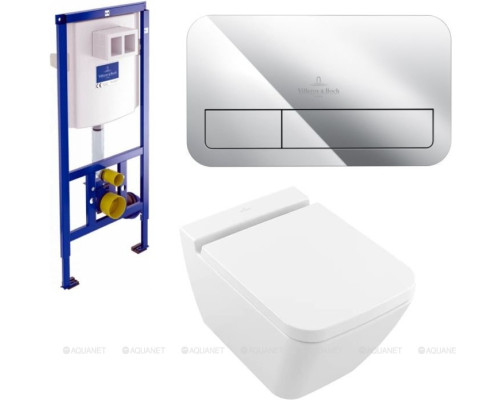 Унитаз с инсталляцией Villeroy & Boch Finion 4664 R0 R1 (9224 61 00 + 9224 90 61 + 9M88 S1 R1)