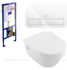 Унитаз с инсталляцией Villeroy & Boch Omnia Architectura 5684 HR 01 (инсталляция 9224 61 00 + клавиша 9224 90 68)