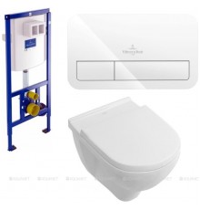 Унитаз с инсталляцией Villeroy & Boch ONovo 5660 HR 01 (инсталляция 9224 61 00 + клавиша 9224 90 68)