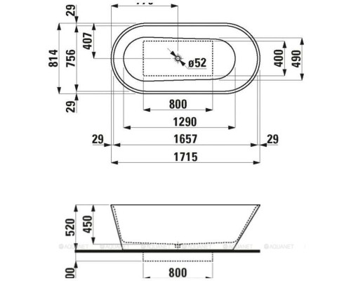 Ванна из искусственного камня Laufen Kartell 170x80 2.2633.2.000.000.1