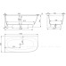 Ванна из искусственного камня Salini Sofia Corner L 170x85 102515G