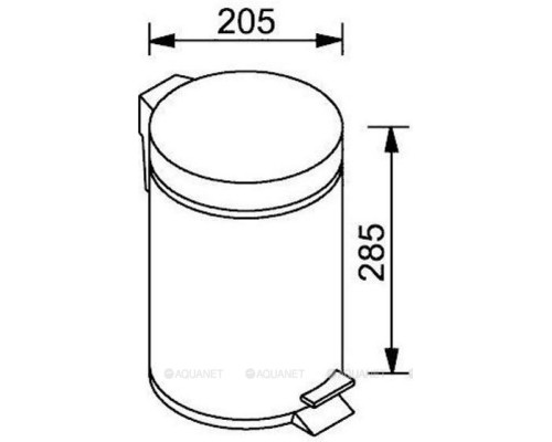 Ведро для мусора Aquanet 8072MB (5 литров)