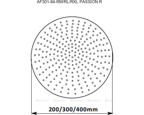 Верхний душ Aquanet Passion AF301-84-RXL
