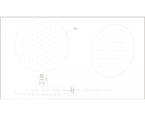 Верхний душ Bravat Built-in P70253BW-ENG