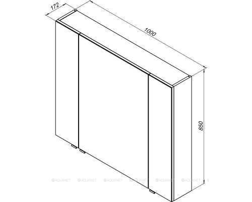 Зеркальный шкаф Aquanet Алвита 100 белый